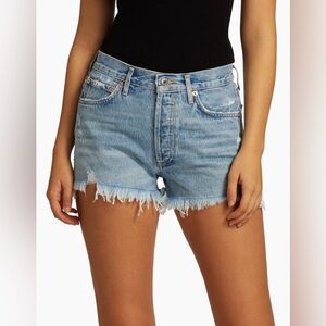 AGOLDE Parker Vintage Rigid Cut Off Denim Jean Short In Swapmeet Size 31